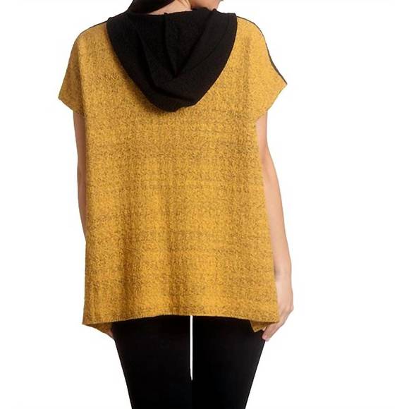 NEW FRENCH KYSS boucle hooded poncho in armycombo - Picture 2 of 3